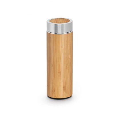 botella termo bambu ecologico infusor te